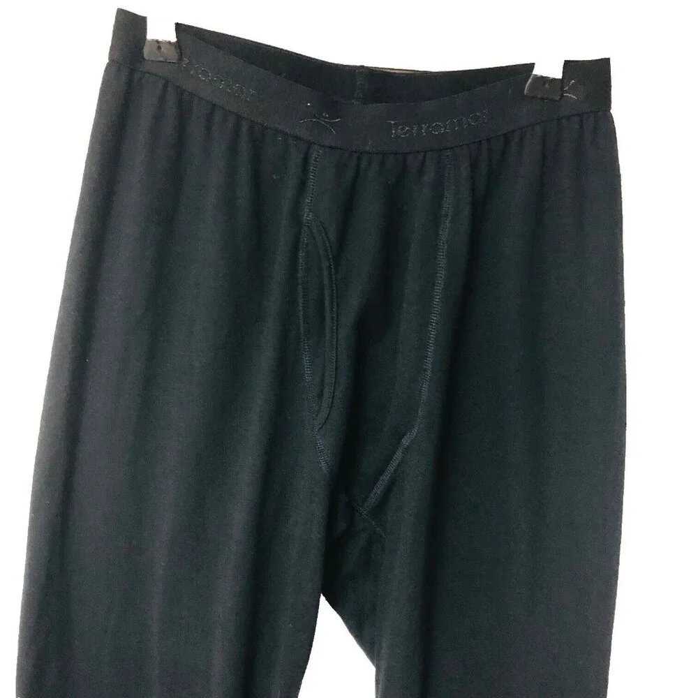 Base‎ Layer Black Knit Pants Men's S Thermal Rib UPF TERRAMAR Hunting Winter